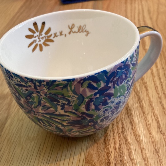 Set of 2 Vintage Lilly Pulitzer Cups with Gold Handles - EUC - 12 oz each - Picture 11 of 14